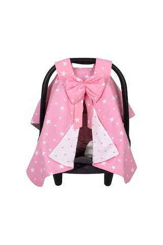 Sevi Bebe Fiyonklu Ana Kucağı Örtüsü Art-204 Pembe Yıldız-9084337367143