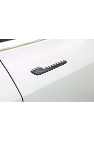 Tesla Model Y / Model 3 Kapı Açma Kolu Karbon Kaplama, 4 Adet Set
