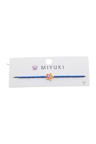 Altın Renk Yıldız Turuncu Mineli Model Miyuki Bileklik - 2952