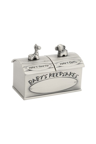Moveevo Çocukların Diş Ve Tüy Hafızalarını Saklamak İçin Avrupa Stili Çinko Alaşımlı Mini Anı Kutusu - Gümüş Rengi, Ev Dekorasyonu Ve Hediye Seçeneği