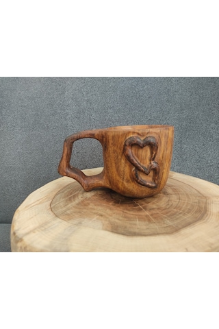 Kuksa Kalp Figürlü Ceviz 160 Ml Çok Renkli