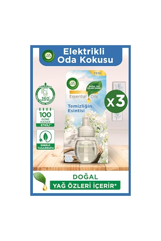 Air Wick Elektrikli Oda Kokusu Yedek Şişe Temizliğin Esintisi 3 x 20 ML