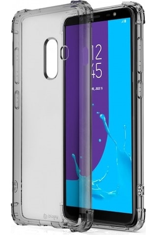 Blogy Galaxy J7 Prime2 İle Uyumlu Crystal Fit Kılıf Smoke Black