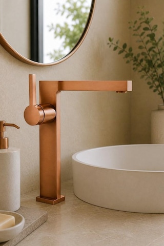 Sera Uzun Lavabo Bataryası Parlak Rose