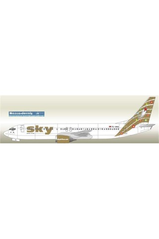 Nazca Decals Sky010 1/144 Ölçek, Sky B737-400 Gold With Laser Printed