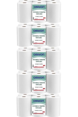 Omnisoft Fotoselli Makine Havlusu 6'lı 5 Paket 21 CM 2.5 KG