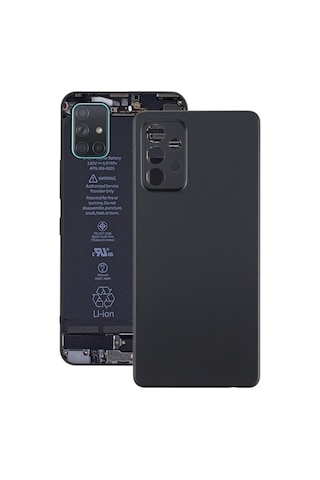 Samsung Uyumlu A72  Arka Pil Batarya Kapağı Sm-a725f - Siyah