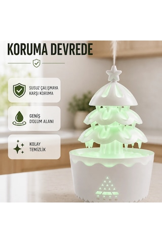 Rgb Aydınlatmalı Şans Ağacı Aromaterapi Difüzörü 250 Ml Hava Nemlendirici