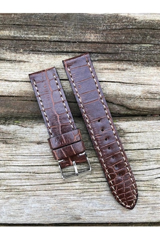22 Mm Taba Desenli Suni Deri Saat Kordonu