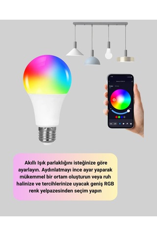 Northcity Akıllı Led Ampul Rgbw Teknolojili - Wi-fi Kontrollü Zamanlayıcılı 9w Diğer