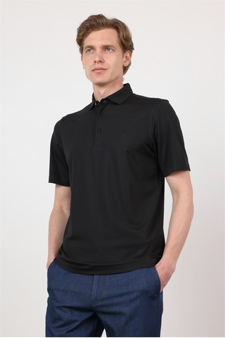 İmza Siyah İtalyan Yaka Kısa Kol Cepsiz Comfort Fit Esnek Tişört 1011260156 Diğer