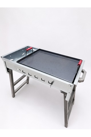 40x65 Cm Mangal+kavurma Tavası+grill Galvaniz