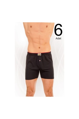 6'Lı Paket Penye Düz Erkek Boxer 001