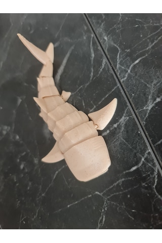 Ahşap Malzeme 11cm Ufak Hareketli Balina Köpek Balığı Oyuncak