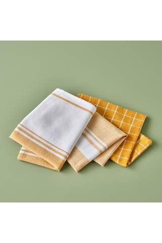 Bella Maison Juno Kurulama Bezi 3'lü 45 x 65 CM Hardal
