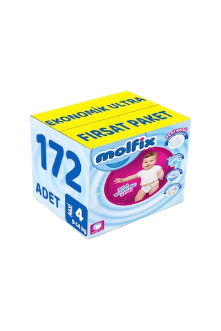 Molfix Külot Bebek Bezi 4 Numara 9-14kg Maxi 172 Adet 2'li