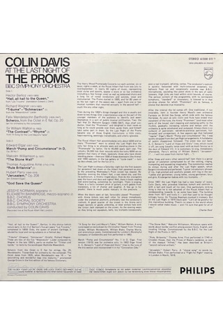 Colin Davis At The Last Night Of The Proms Lp Klasik Plak