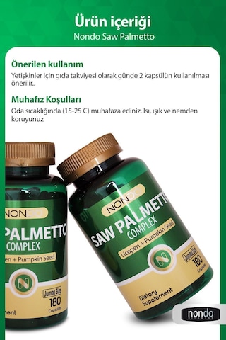 Nondo Saw Palmetto Complex 180 Kapsül