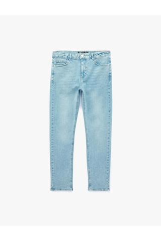 Koton Slim Fit Brad Açık İndigo Erkek Jean Pantolon 7wam40085nd