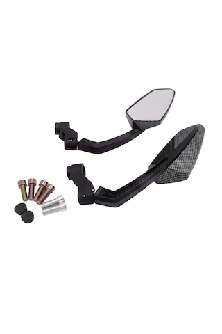 Üniversal Motosiklet Aynası Karbon 8/10mm Ters Ve Düz Diş Tüm Mar