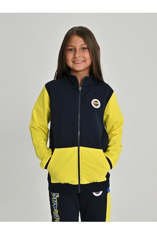 Fenerium Çocuk Trıbun Yapboz Detaylı Sweat Lacıvert-sarı