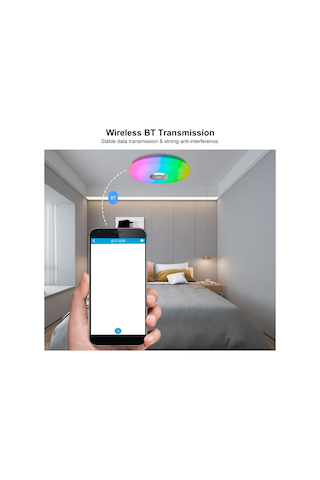 Modern Plafonyer Tavan Lambası Akıllı Bt Bağlantısı Müzik Çalar Kubbe Çok Renkli