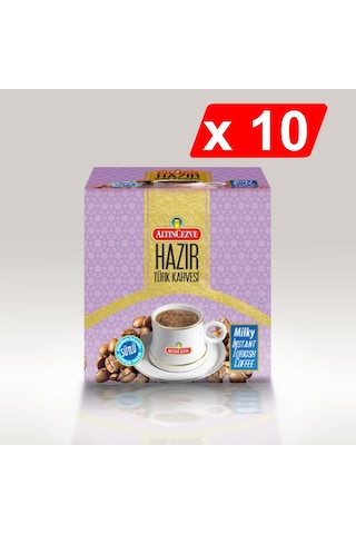 Altıncezve Hazır Türk Kahvesi Sütlü Şekerli 10'lu 20 x 11 G