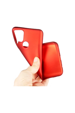 Realme C25 Kılıf Zore Premier Silikon Kapak Mürdüm