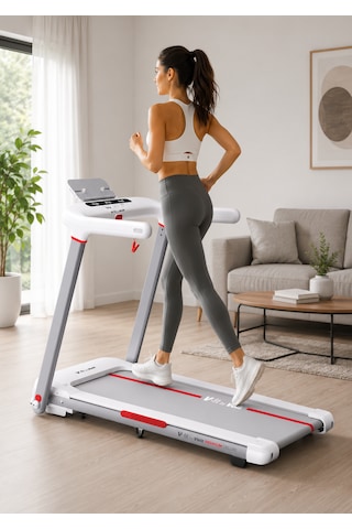 Vfit By Premium Delux Koşu Bandı, 20 Kademe Eğim, Brushless, Katlanabilir, 15 Km/s, Bluetooth-beyaz Vfit By Premium Delux Koşu Bandı, 20 Kademe Eğim, Brushless, Katlanabilir, 15 Km/s, Bluetooth-beyaz