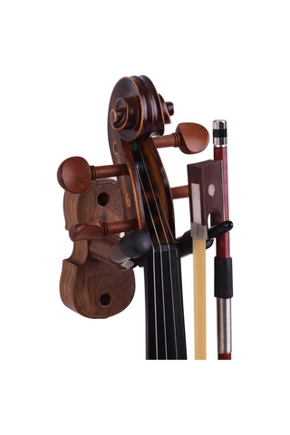 Ranyeek Keman Ve Viola İçin Siyah Ceviz Ağaçlı Tutucu - Ahşap, Plastik Ve Kauçuk Malzeme İle Dayanıklı Tasarım