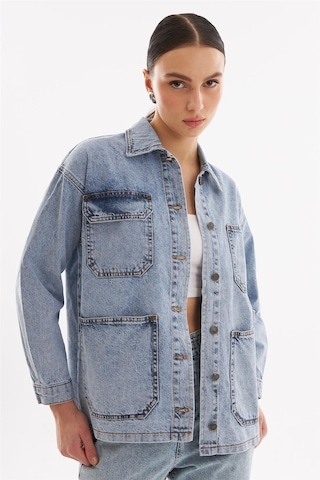 Kadın Oversize Kot Ceket Açık Mavi-açık Mavi Açık Mavi