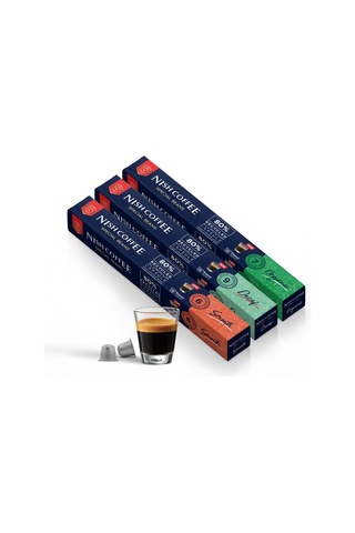 Nish Coffee Nespresso Uyumlu Kapsül Kahve 3'lü Set Smooth,decaf, Organik -30 Adet Kapsül Kahve