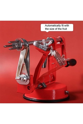 Dancemonkey Cbtx 3'ü 1 Arada Çok Fonksiyonlu Meyve Soyma Dilimleme Makinesi Kırmızı, Meyve Sıkma Ünitesi Dahil Kırmızı