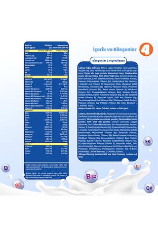 Bebehum 4 No Devam Sütü 12 Ay+ 800 Gr X 4 Adet