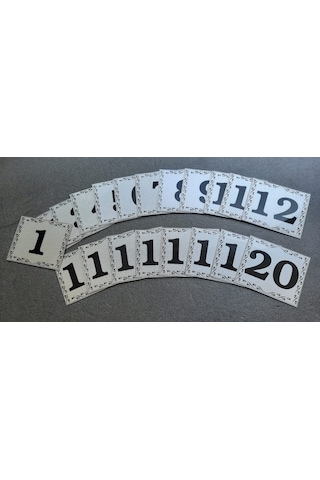 Kapı Numarası 5.5x6.5 Cm Kendinden Yapışkanlı No:1 den 20’E