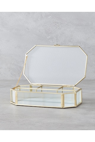 Manny Cam Dekoratif Kutu 24x15,5x5,5 Cm Gold