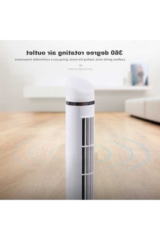 Ebitda 15 Mini 360 Kule Vantilatör - 2 Hız Seçimi - Siyah-beyaz - Dikey Vant. İçin Mükemmel Hava Dağıtımı