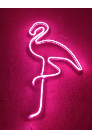Flamingo Neon Tabela Neon Led Dekoratif Duvar Aydınlatması Neon D