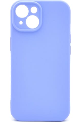Apple Uyumlu iPhone 15 Düz Renk Esnek Yumuşak Silikon Kılıf Rubber Açık Mor
