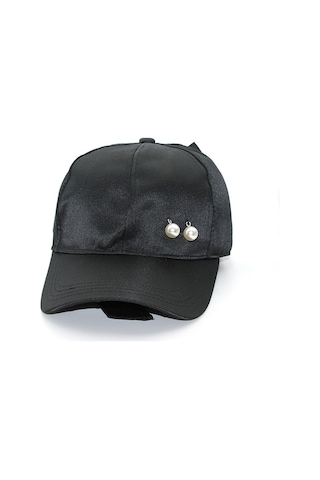 Cappello Iki Taşlı Siyah Kadın Şapka - Capstbr001 Siyah