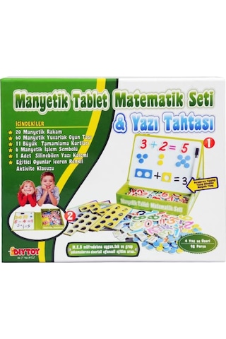 +4 Yaş Manyetik Oyuncaklar Tablet Matematik Seti ve Yazı Tahtası (diytoy)
