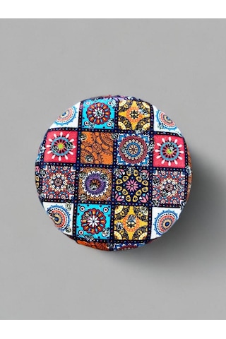Işıltılı Karışık Desenli Çift Taraflı Yuvarlak Cep Çanta Makyaj Aynası 7cm Çap Kod:15 Çok Renkli