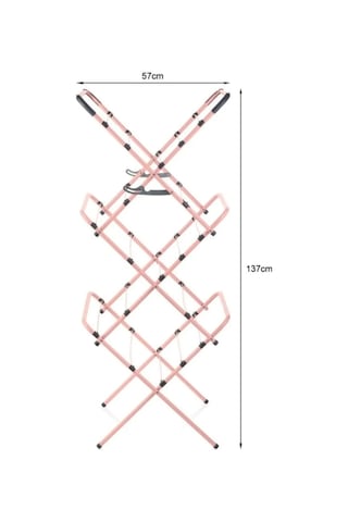 Romee Pratik Katlanır 3 Katlı Bebek Çamaşır Kurutmalık Askısı Pembe