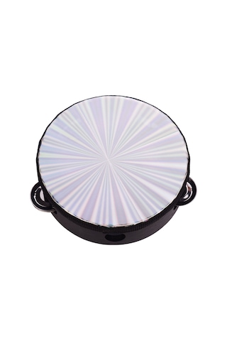 Ximistore9 6 İnç El Tamburini: Plastik Parlak Deri, Siyah Ahşap Çerçeve Ve Tek Satır Metal Zillerle Eğlenceli Müzik