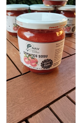 Nav 5'li Domates Sosu Ev Yapımı Katkısız Cam Kavanoz 5 x 370 G