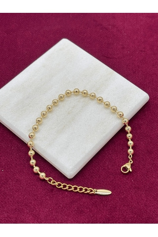 14 K Renginde Dorika Taşlı Gold Bileklik Gold
