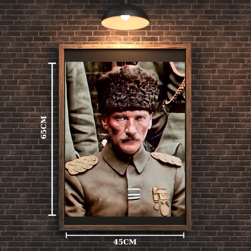 Atatürk Tablo Serisi 12 Çerçevesiz 45x65cm Pvc Tablo