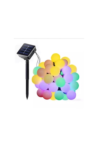 Mighty Güneş Enerjili 5 Metre 20 Led Rgb Işik Bahçe Teras Parti B