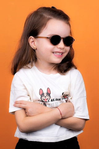 Yeni Unisex 0-2 Yaş Polarize Kahverengi Çocuk Güneş Gözlüğü Kahverengi