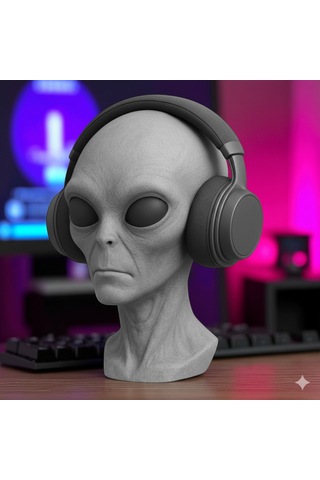 Alien Kulaklık Standı 3d Baskı Oyuncu Aksesuarı Masaüstü Dekor